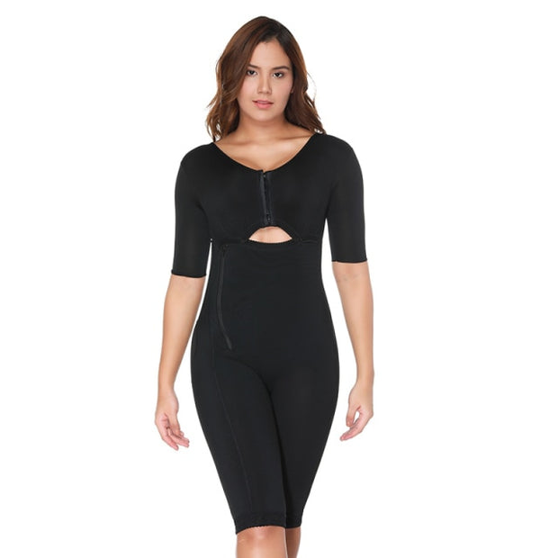 Full Body Shaper with Sleeves 3 in 1 Post Surgery Firm Control Faja Compression Garment