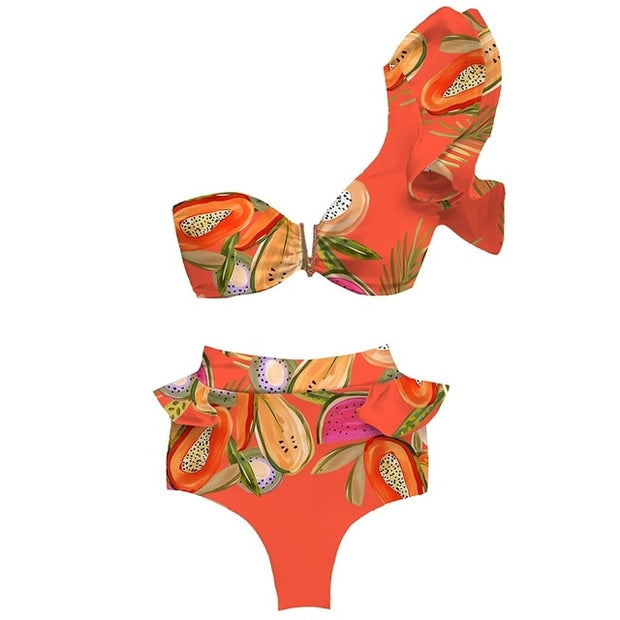 Two-Pieces Ruffle Bikini